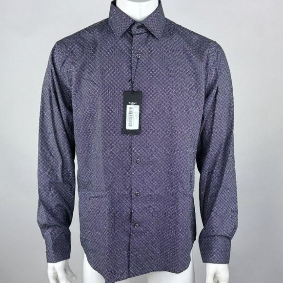 Treffort Contemporary Fit Exchange Shirt Mens XL NWT $185‎ Cotton Long Sleeve - Picture 1 of 12